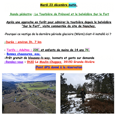 Rando pédestre - Tourbière de Prénovel & belvédère sur le fort