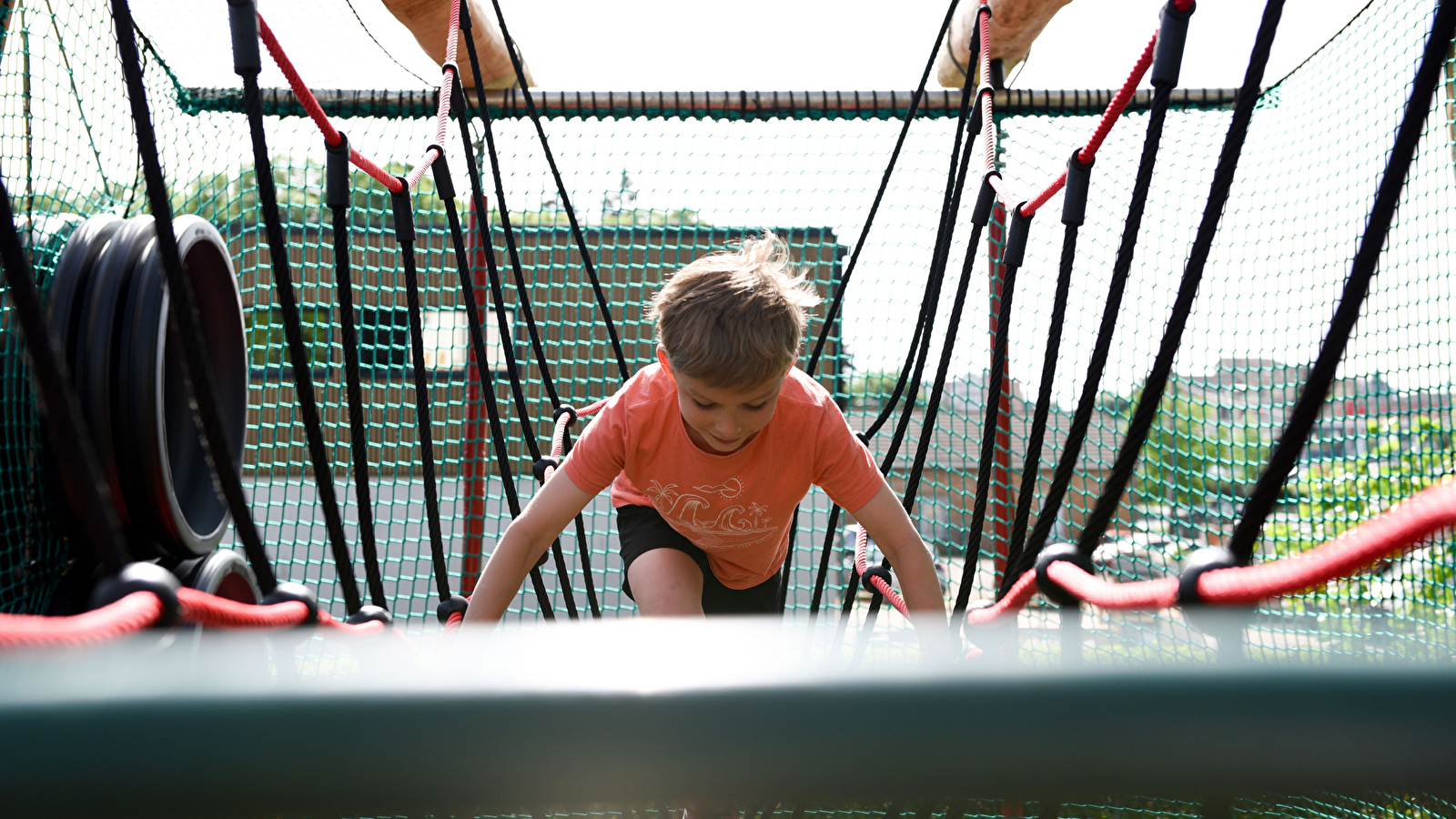 Parcours filet multi-niveaux chez Edenwall