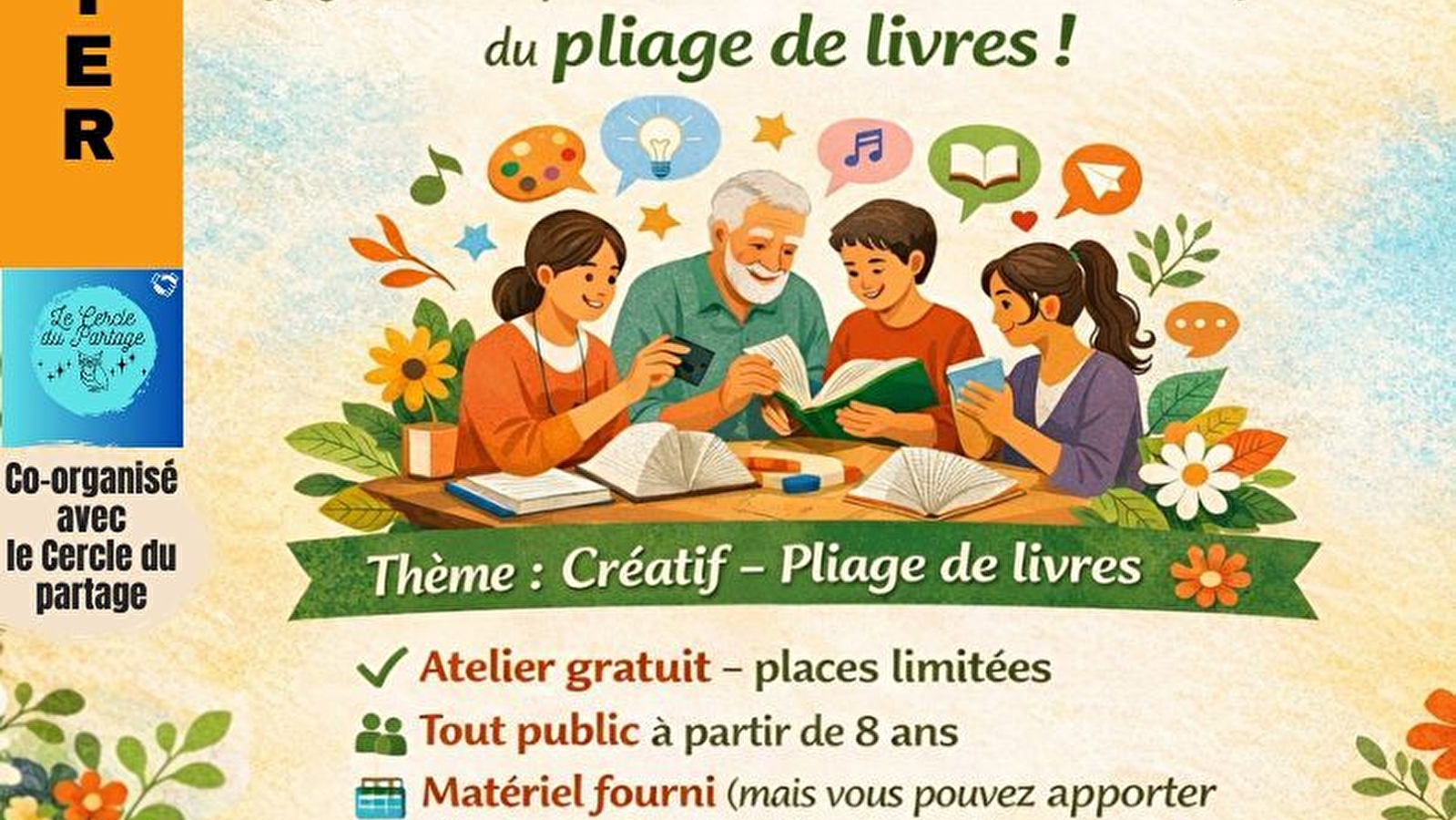 Rendez-vous du partage - Atelier pliage de livres