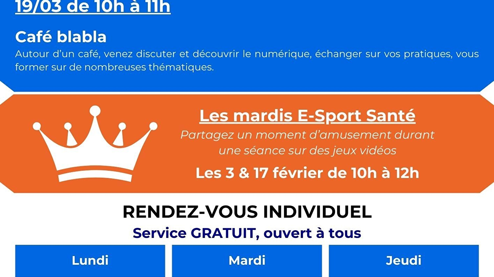 Programmation ateliers Conseiller Numérique mars 2026