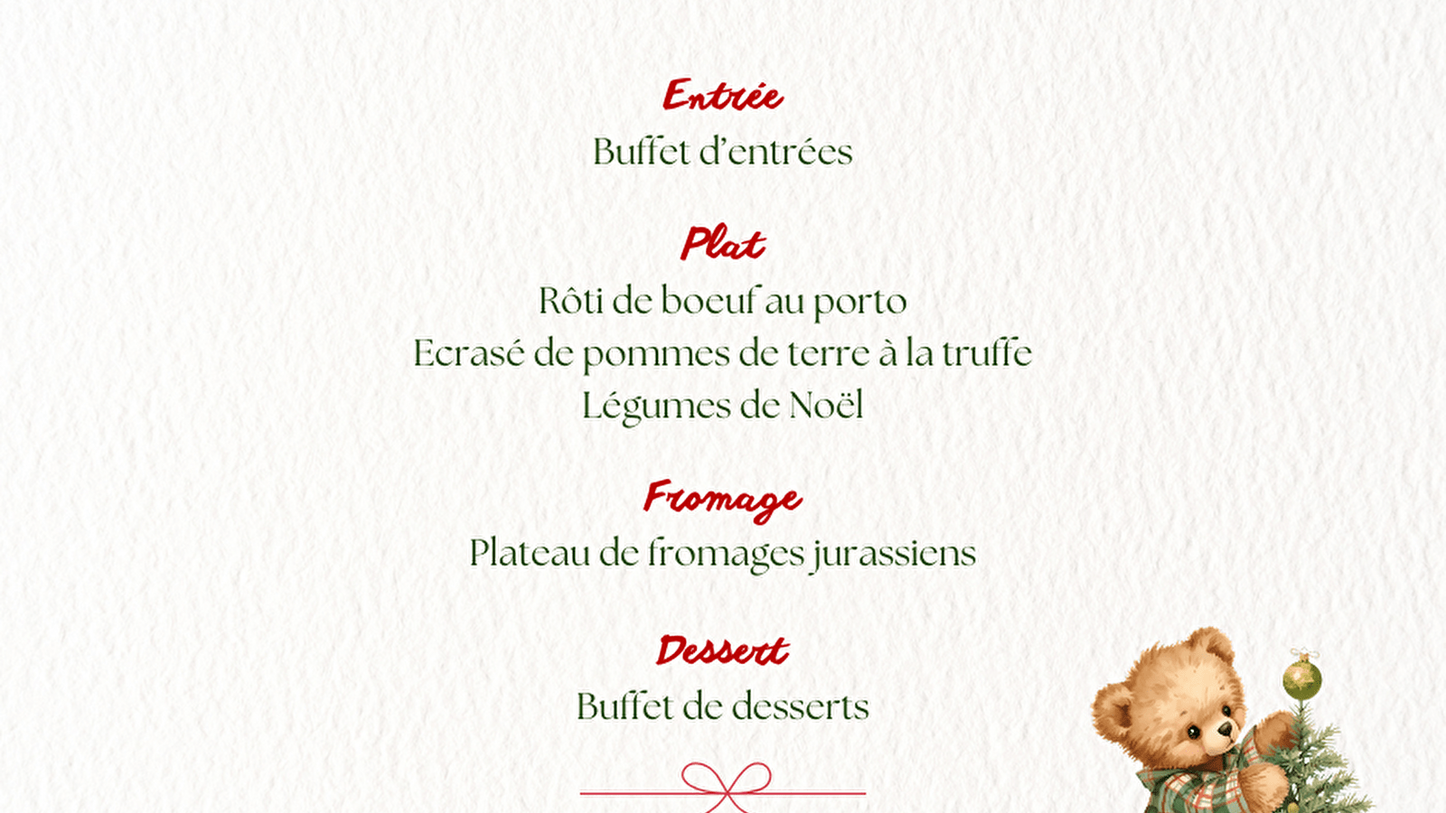 Déjeuner de Noël au Duchet