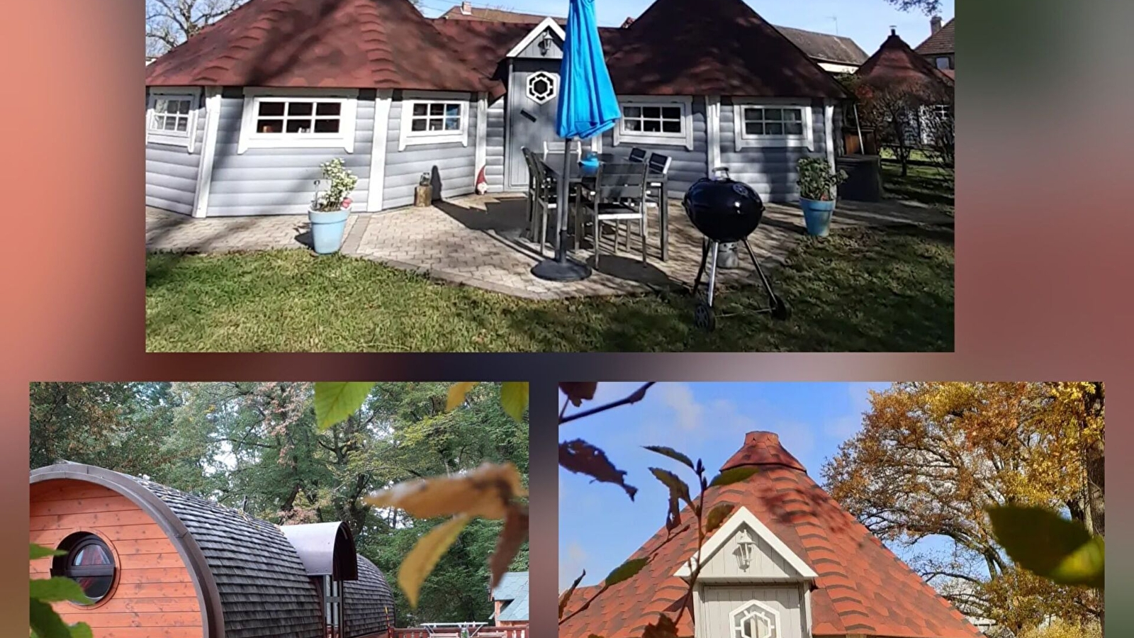 Les 4 hébergements et son parc