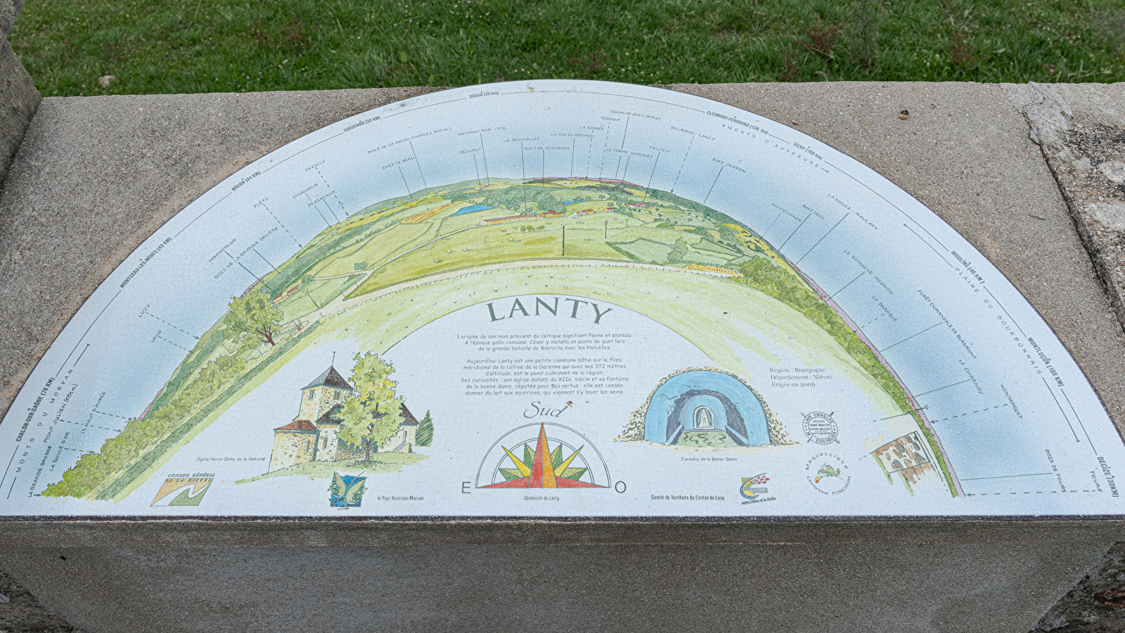 Table d'orientation à Lanty