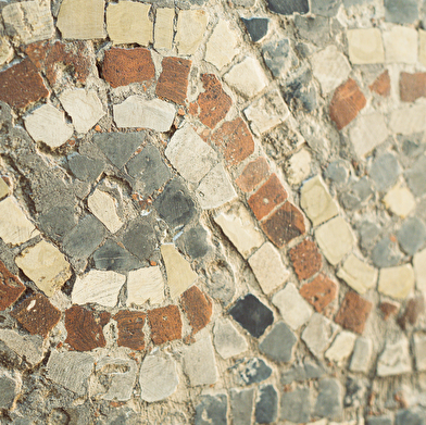 Fragment restauré d'une mosaïque Gallo-Romaine