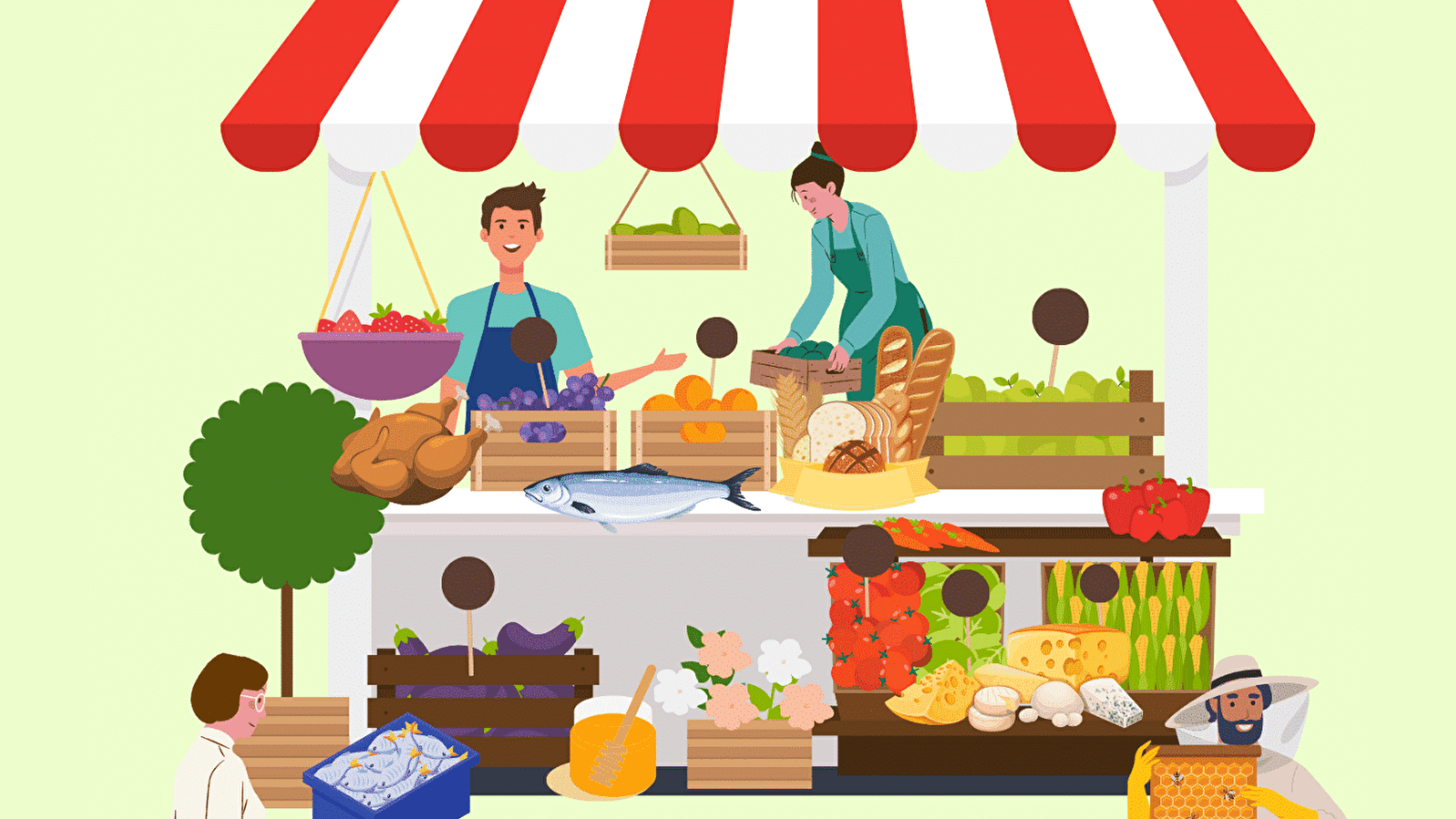 Marché alimentaire et artisanal