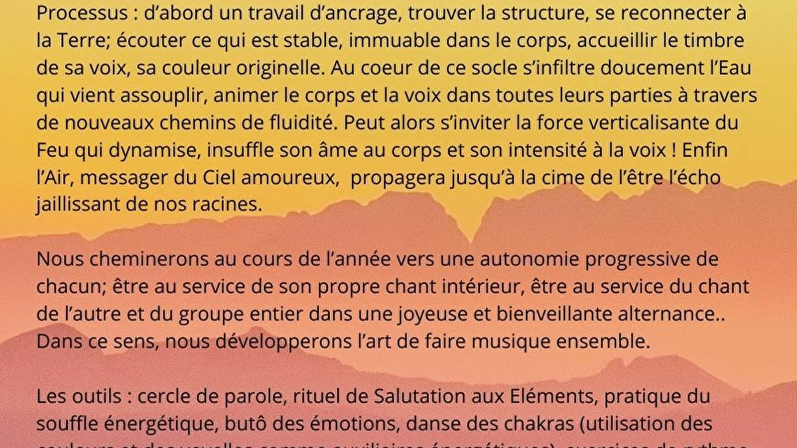 Ateliers « Le Chant des hêtres »