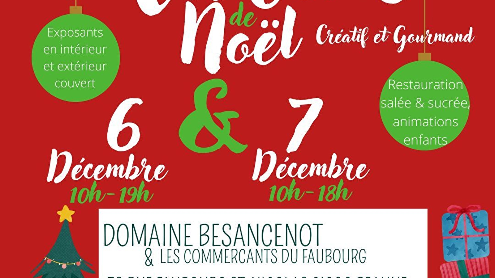 Marché de Noël des producteurs au Domaine Besancenot