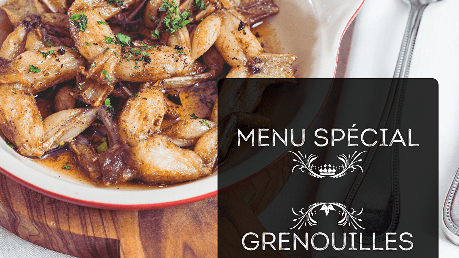 Menu Grenouilles au Fil des Rochers