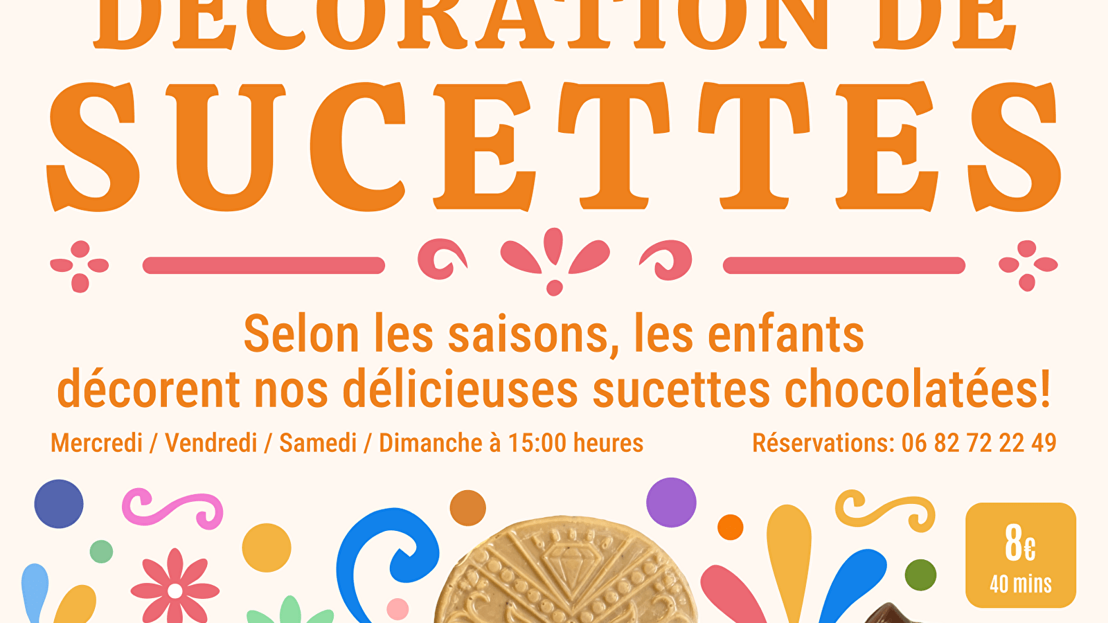 ANIMATION SPECIAL ENFANTS : décoration de sucettes en chocolat - Bligny sur Ouche