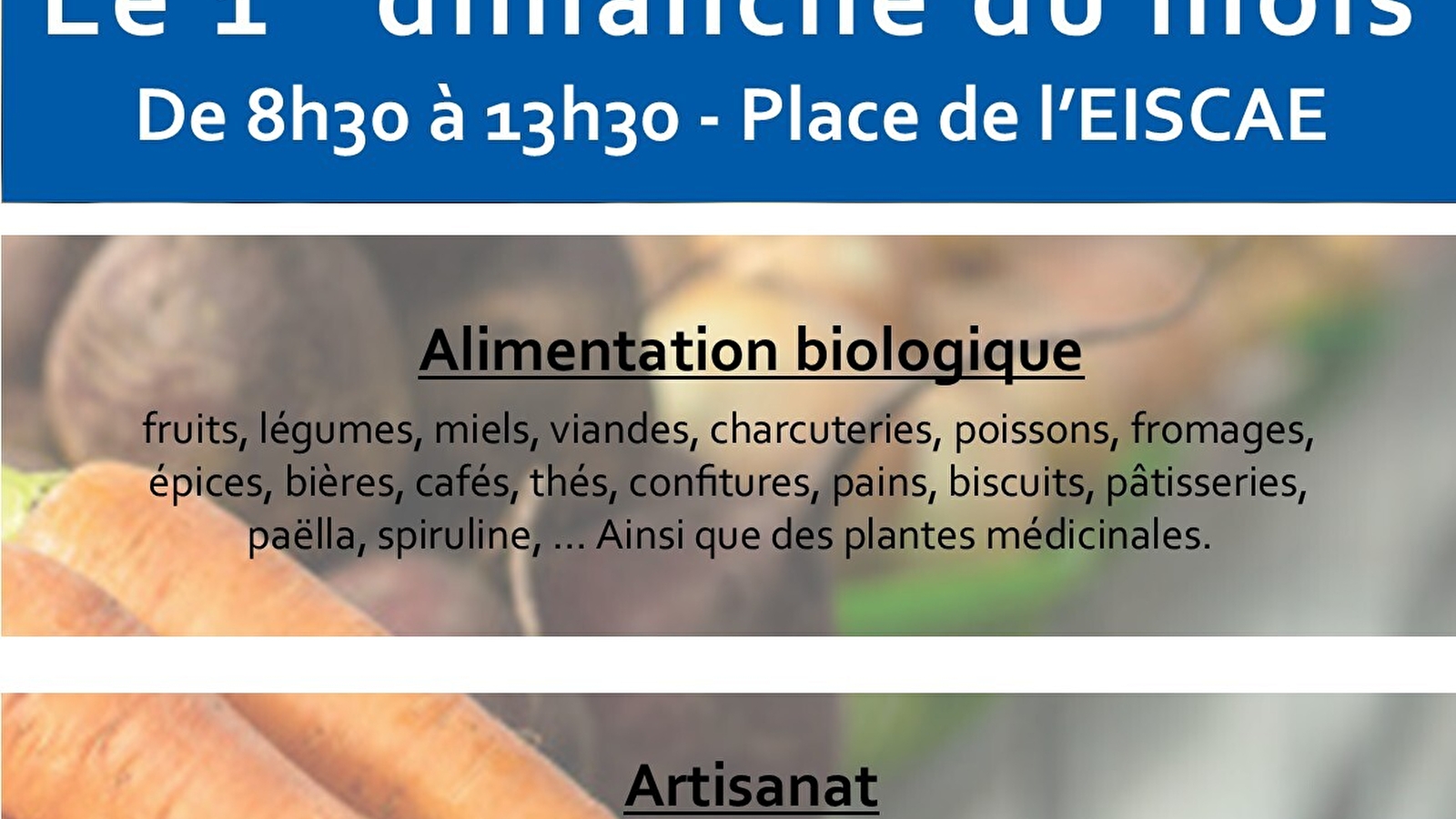 Marché biologique de terroir et d'artisanat