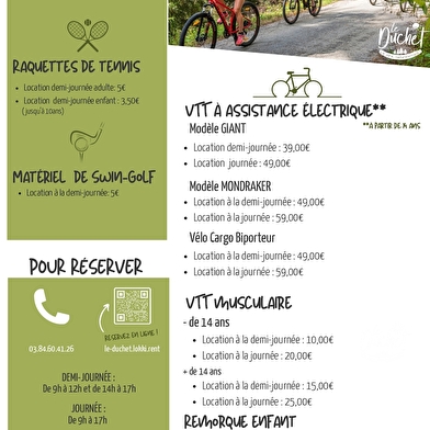 Base VTT Village vacances Le Duchet