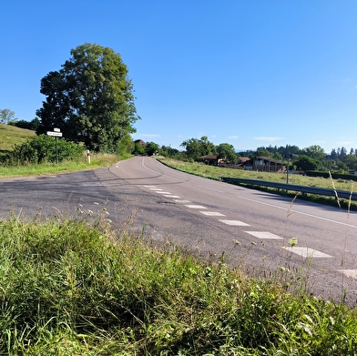 Ligne de démarcation - ancien poste de contrôle allemand - Poteau