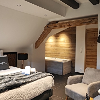 Géraniums et Neige Fraiche - Suite Bellevue de Haut Standing - Baignoire balnéothérapie  massante privatif - METABIEF