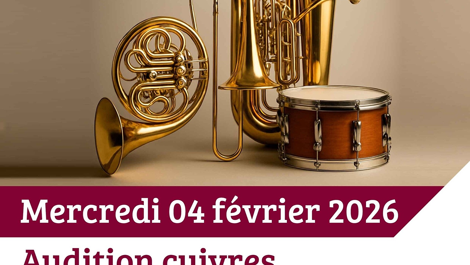 Audition cuivres et percussions