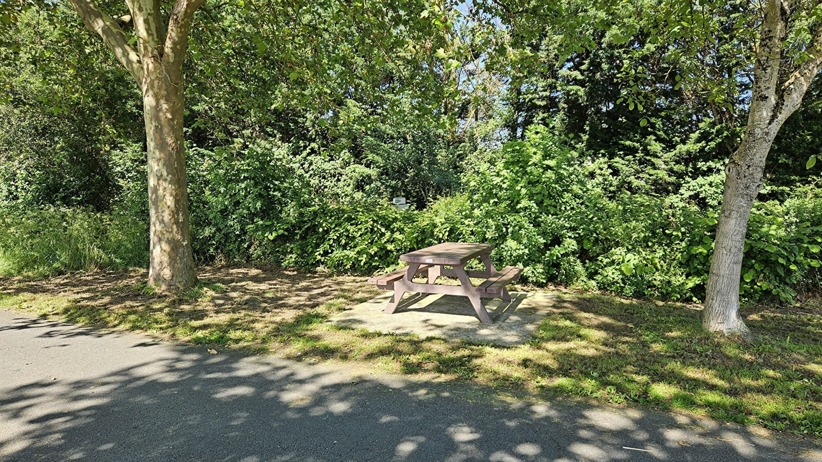 Aire de pique-nique le long de la Voie Verte