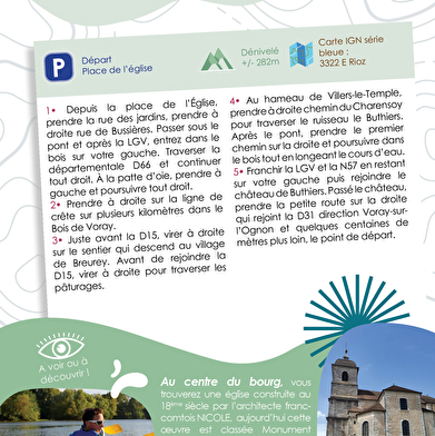 Des sous-bois à la rivière de l'Ognon