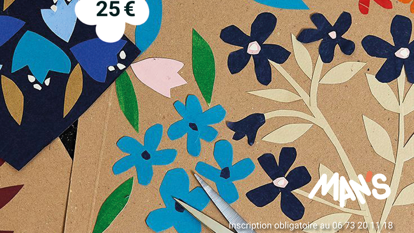 Atelier 'Papier découpé' - bouquet de fleurs