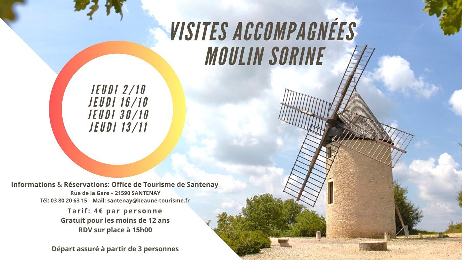 Visites accompagnées du Moulin Sorine