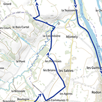 Itinéraire VTT : circuit 3 bleu, base Briennon - BRIENNON