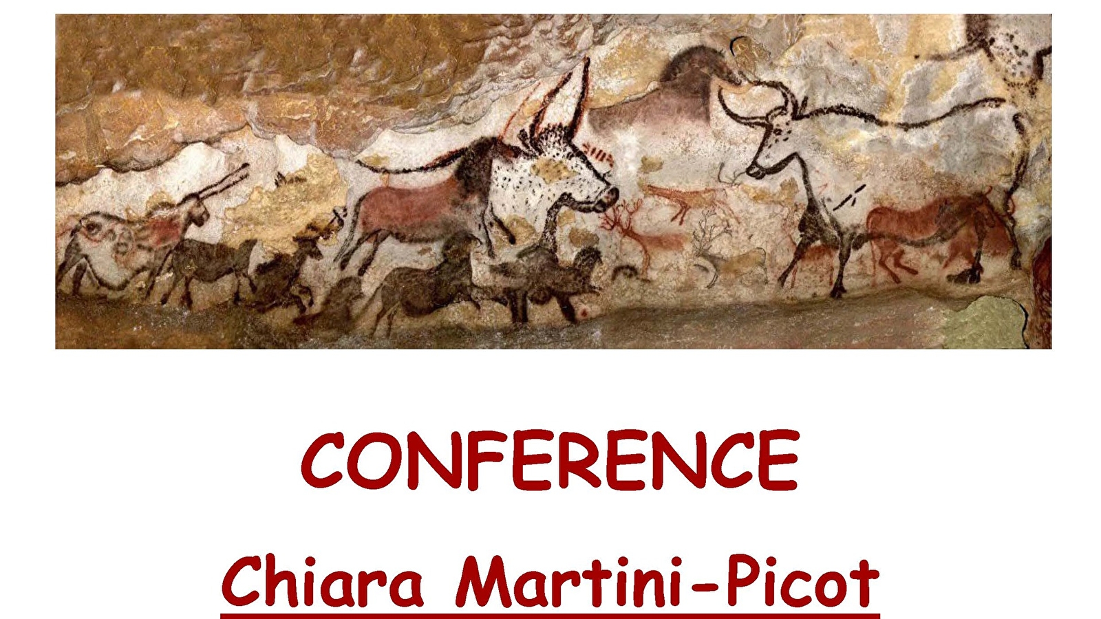 'Grottes ornées de la préhistoire'   Conférence de Chiara Martini-Picot