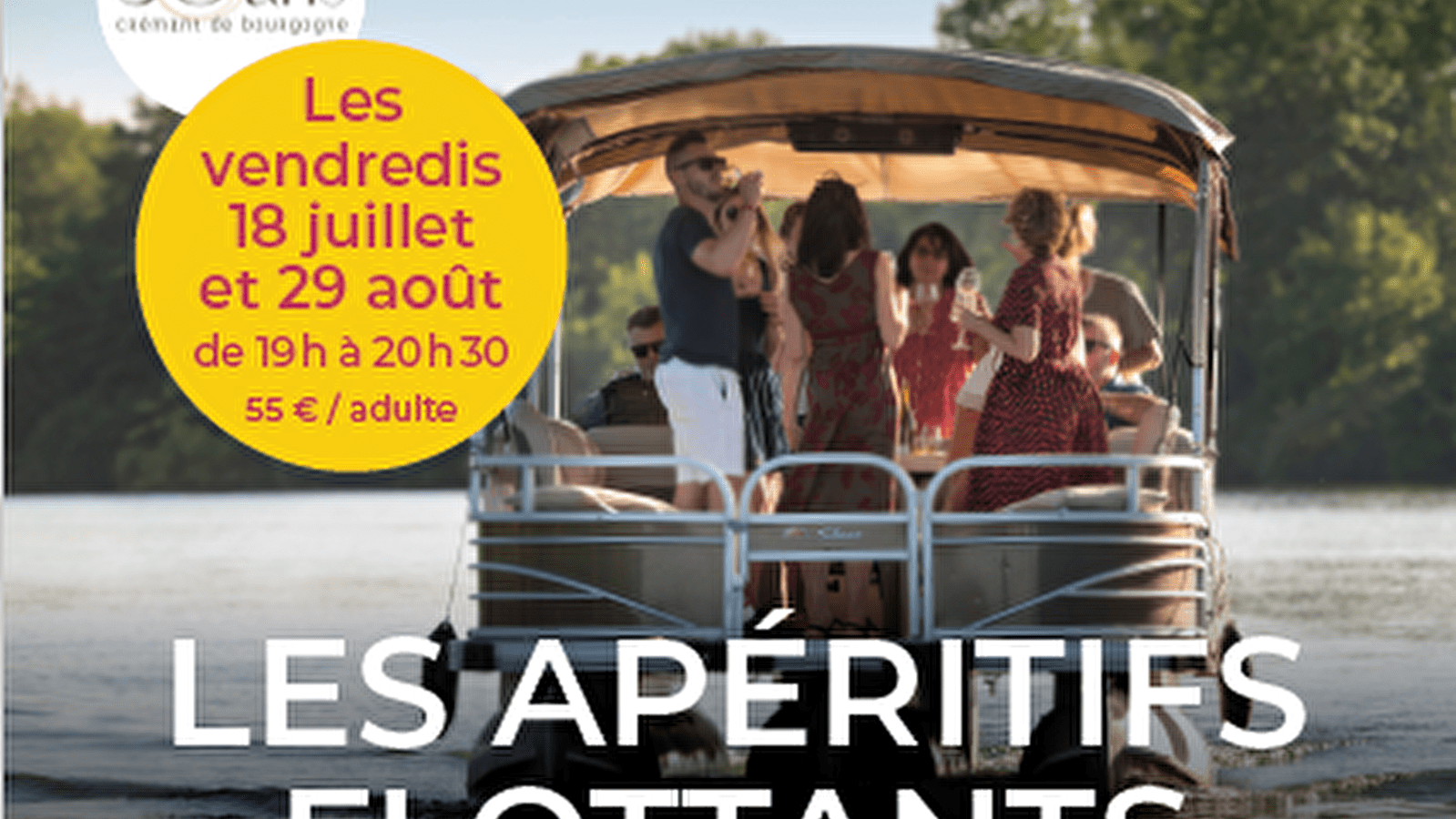 Apéritif flottant Millebuis par les Vignerons de Buxy 'spécial bateau bulles'